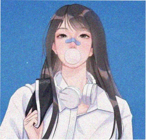 读者头像，手账风格圆形插画一